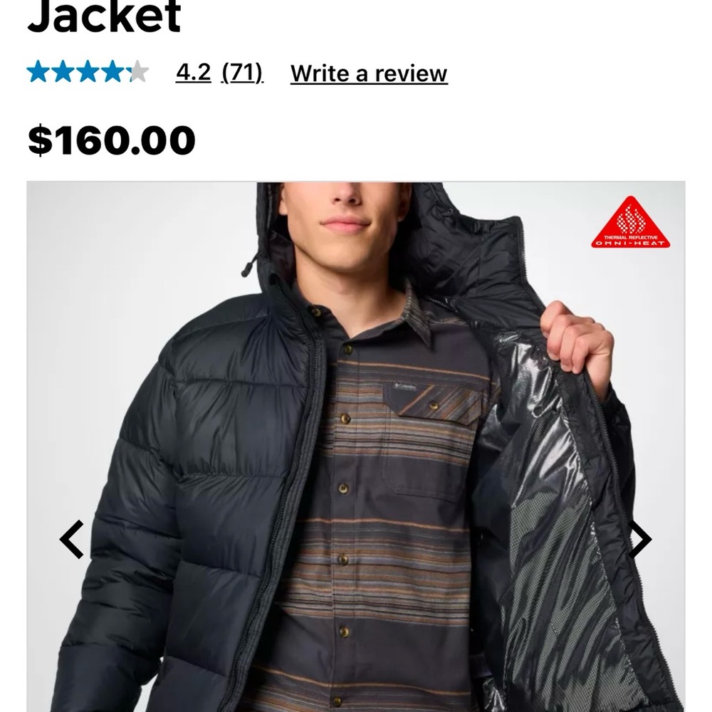XL Columbia Man Jacket